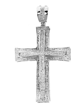 10KW 0.75CTW DIAMOND CROSS PENDANT