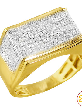 10KY 0.33CTW DIAMOND MENS RING