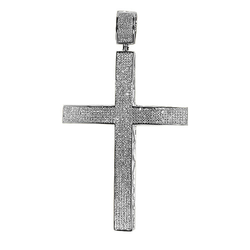 10KW 1.65CTW DIAMOND CROSS PENDANT