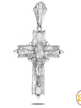 10KW 0.50CTW DIAMOND CROSS WITH JESUS