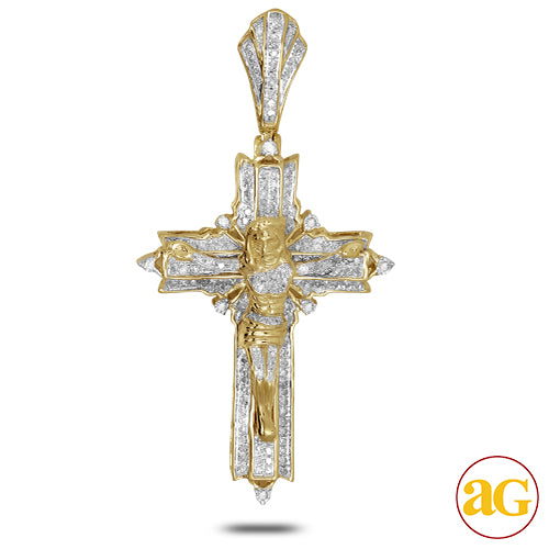 10KY 0.50CTW DIAMOND CROSS WITH JESUS