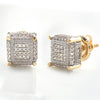 10KY 0.25CTW DIAMOND CUBE EARRINGS