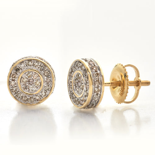 10KY 0.33CTW DIAMOND DISC EARRINGS