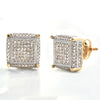 10KY 0.50CTW DIAMOND CUBE EARRINGS