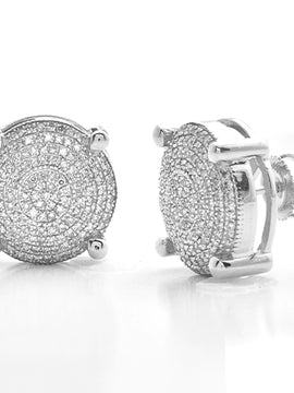 10KW 0.80CTW DIAMOND DISC EARRINGS