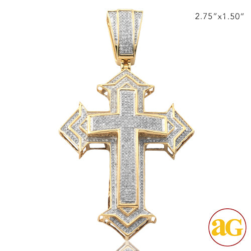 10KY 1.25CTW DIAMOND CROSS