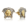 10KY 0.40CTW DIAMOND MEDUSA EARRINGS