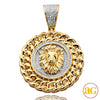 10KY 0.55CTW DIAMOND LION HEAD MEDALLION WITH