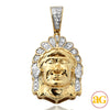 10KY 0.50CTW DIAMOND INDIAN HEAD PENDANT