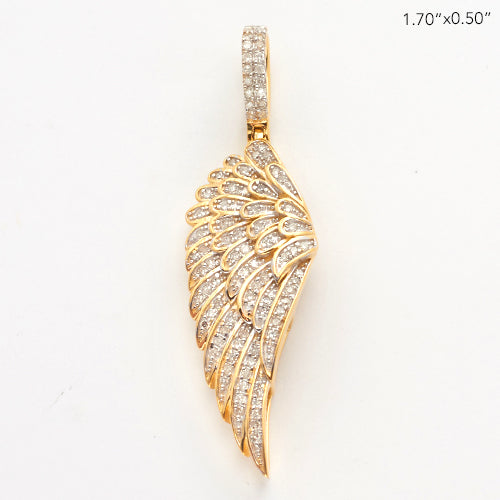 10KY 0.50CTW DIAMOND ANGEL WING PENDANT