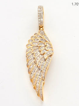 10KY 0.50CTW DIAMOND ANGEL WING PENDANT