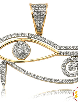 10KY 0.25CTW DIAMOND "EYE" PENDANT