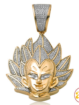 10KY 0.45CTW DIAMOND ANIME CHARACTER PENDANT