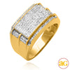 10KY 0.45CTW MICROPAVE DIAMOND MENS RECTANGLE FACE