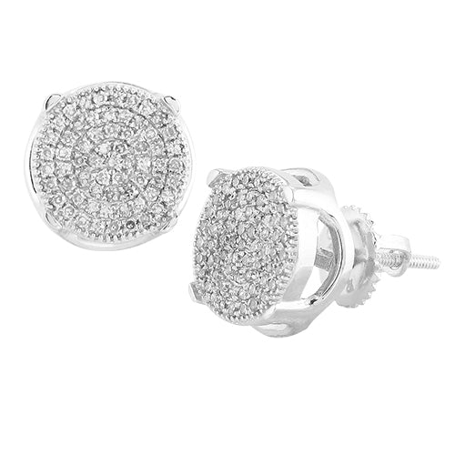 10KW 0.30CTW DIAMOND CONCAVE DISC EARRINGS