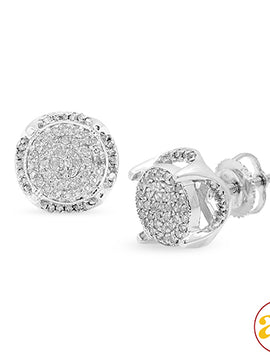 10KW 0.50 CTW SQUARE DIAMOND EARRINGS