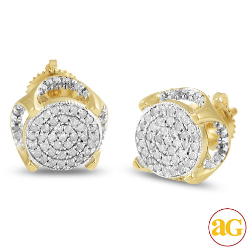 10KY 0.50CTW DIAMOND DISC EARRINGS