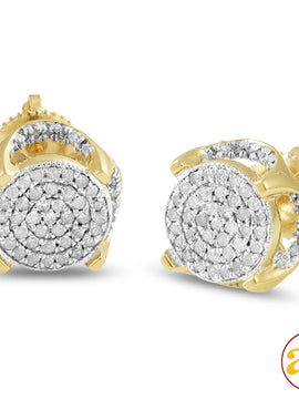 10KY 0.50CTW DIAMOND DISC EARRINGS