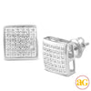 10KW 0.20CTW DIAMOND SQUARE DOME EARRINGS