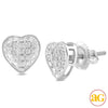 10KW 0.10CTW DIAMOND INVERTED HEART EARRINGS