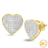 10KY 0.20CTW DIAMOND INVERTED HEART EARRINGS