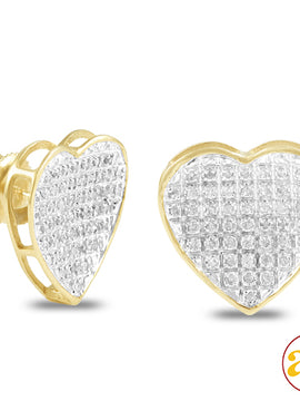 10KY 0.30CTW DIAMOND INVERTED HEART EARRINGS