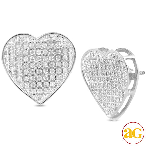 10KW 0.40CTW DIAMOND INVERTED HEART EARRINGS