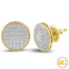 10KY 0.15CTW DIAMOND ROUND FLAT EARRINGS