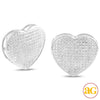 10KW0.75CTW DIAMOND HEART DOME EARRINGS