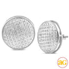 10KW 0.30CTW DIAMOND DOME DISC EARRINGS