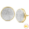 10KY 0.30CTW DIAMOND DOME DISC EARRINGS