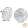 10KW 0.35CTW DIAMOND DOME DISC EARRINGS