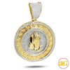 10KY 0.85CTW DIAMOND PRAYING HANDS MEDALLION