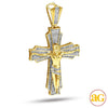 10KY 0.65CTW DIAMOND CROSS PENDANT WITH JESUS