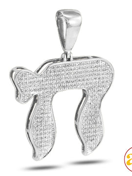 14KW 0.60CTW DIAMOND CHAI PENDANT