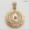 10KY 0.75CTW DIAMOND PRAYING HANDS MEDALLION WITH