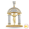 10KY 1.25CTW DIAMOND JESUS PILLARS PENDANT