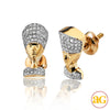 10KY 0.35CTW DIAMOND NEFERTITTI EARRINGS