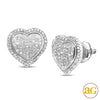 10KW 0.30CTW DIAMOND HEART EARRINGS