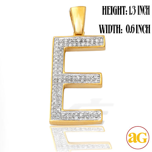 10KY 0.20CTW DIAMOND INITIAL PENDANT - &quot;E&quot;