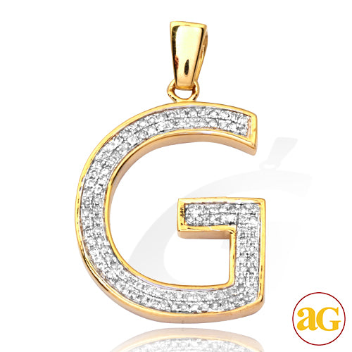 10KY 0.25CTW DIAMOND INITIAL PENDANT - &quot;G&quot;