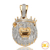 10KY 0.90CTW DIAMOND LION HEAD WITH TILTED CROWN