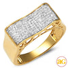 10KY 0.35CTW MICROPAVE DIAMOND MENS RING