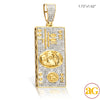 10KY 0.55CTW DIAMOND $100 BILL PENDANT