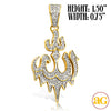 10KY 0.35CTW DRIPPING DIAMONDS ALLAH PENDANT