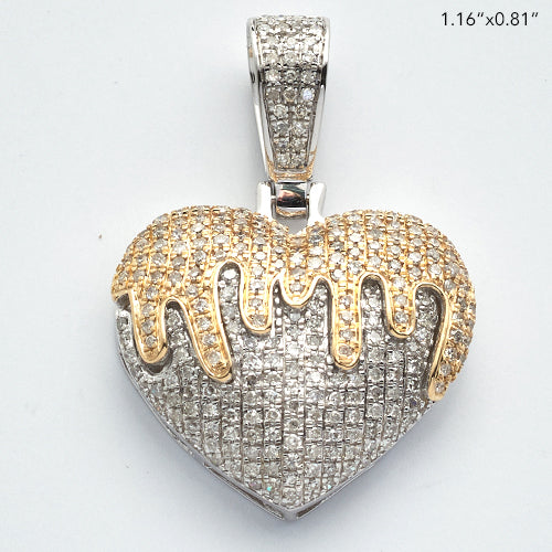 10KW+Y 0.80CTW DIAMOND HEART PENDANT