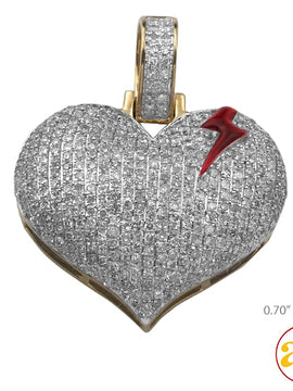 10KY 0.40CTW DIAMOND HEART PENDANT