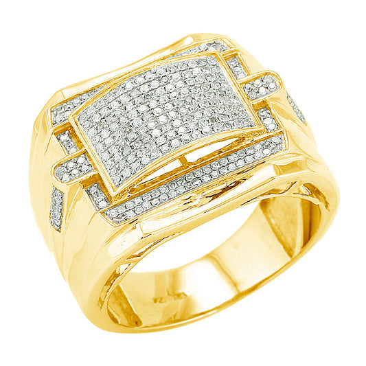 10KY 0.75CTW DIAMOND FANCY MENS RING