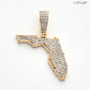 10KY 0.35CTW MICROPAVE DIAMOND 3-D STATE PENDANT