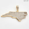 10KY 1.10CTW MICROPAVE DIAMOND 3-D STATE PENDANT